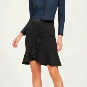 J. McLaughlin Black Ruffle Romana Skirt NWT 2